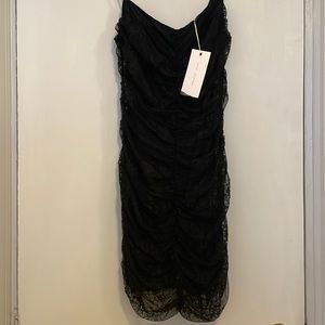 Lush black lace fitted large dress